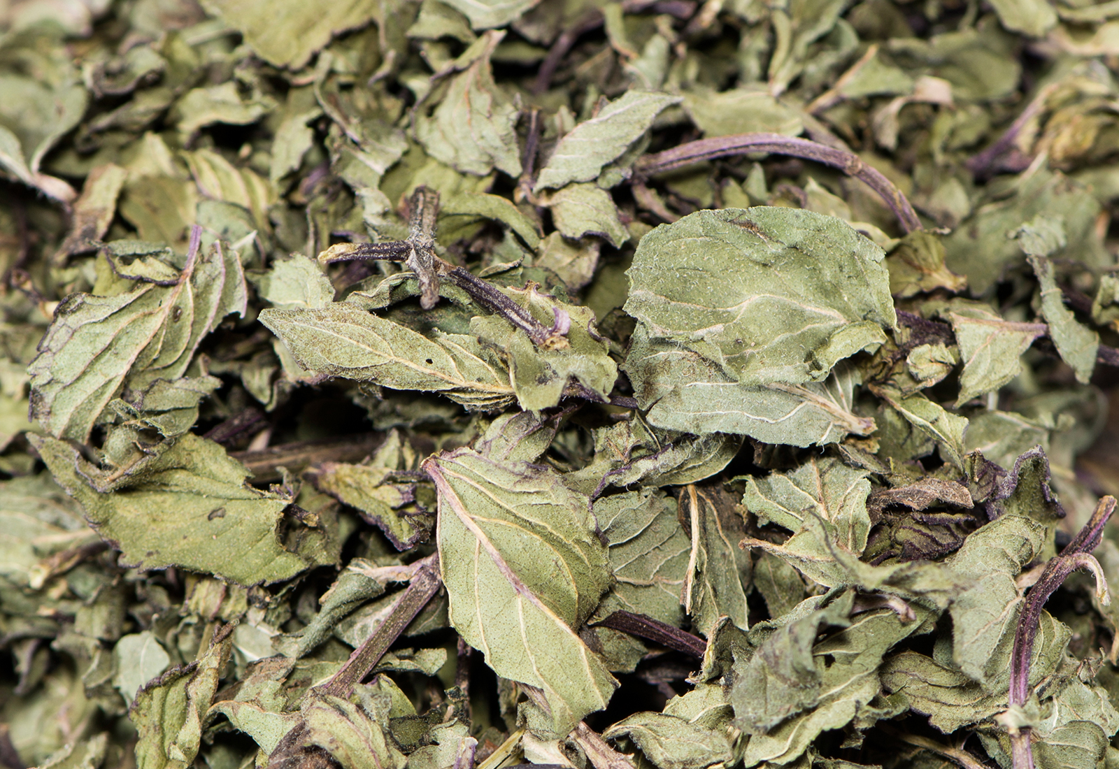 Portion of dried Mint (in a small bowl)